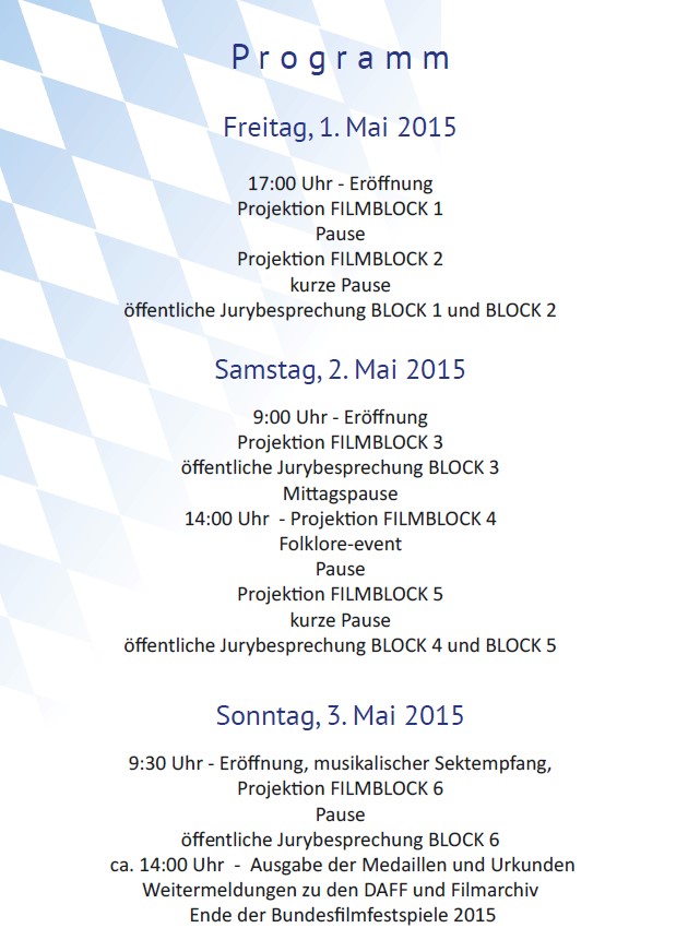 Programm BFF 2015