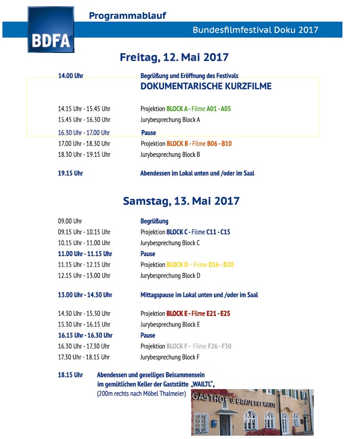 Programm BFF 2017